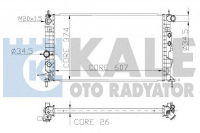 KALE OTO RADYATOR 136100 -  Радиатор, охлаждение двигателя
